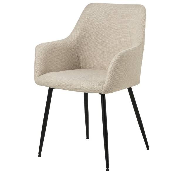 Krzesło Lizzy z podłokietnikami beżowe - ACTONA